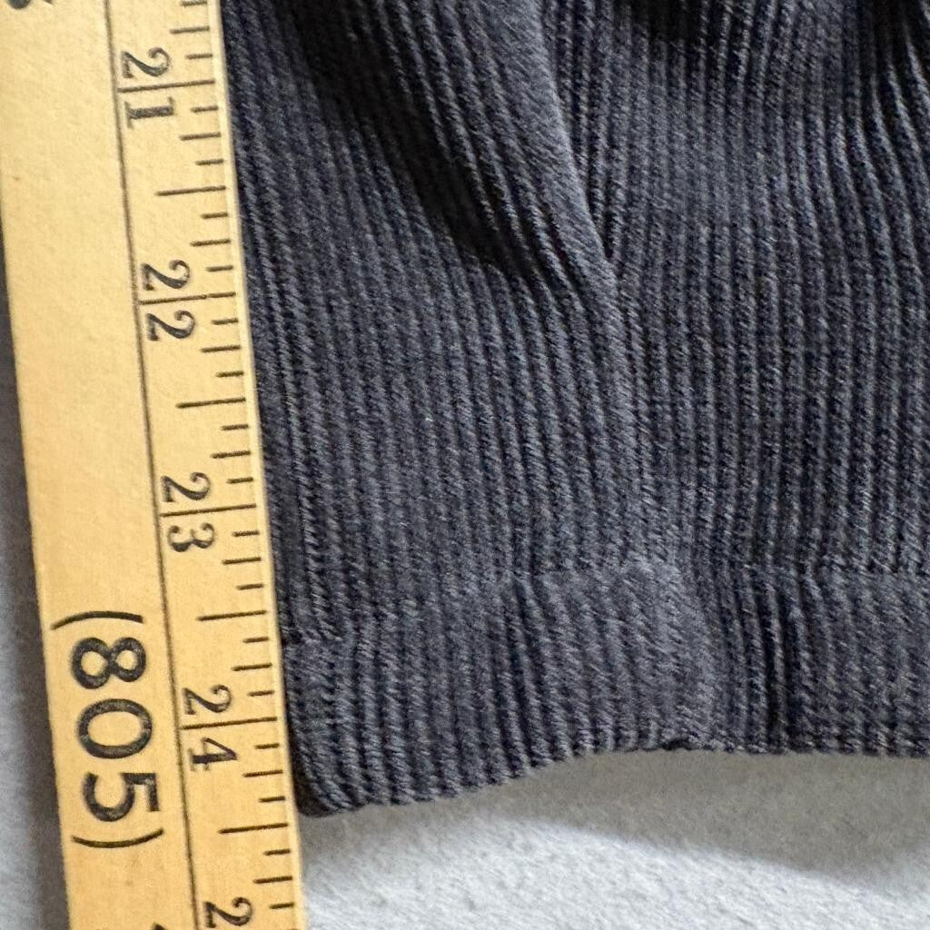 Sanhaijing Gray Corduroy Jogger Pants Womens Medium Elastic Waist Tapered