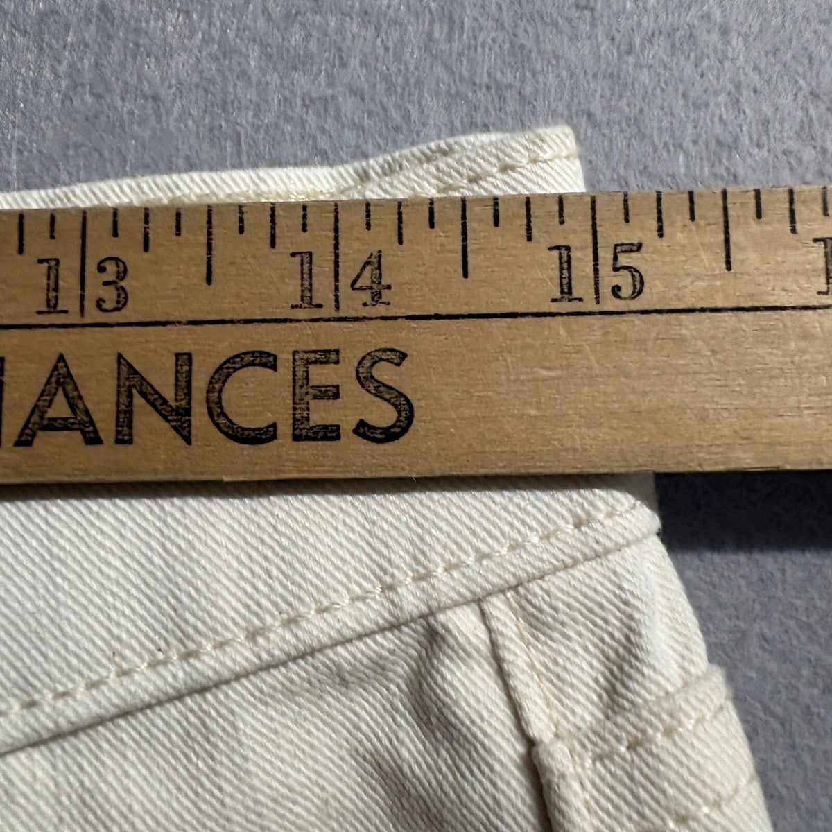 Free Assembly Modern Straight Jeans Womens 30x30 Ecru White 100% Cotton Denim