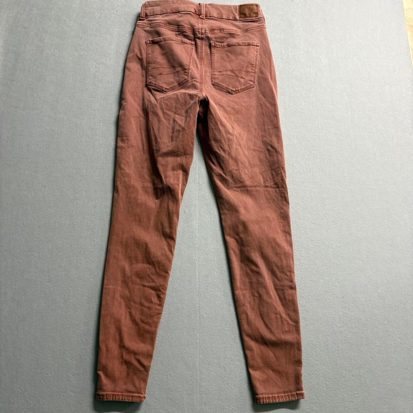 American Eagle Curvy Super Hi-Rise Jegging Womens 4 Regular Rust Brown Stretch