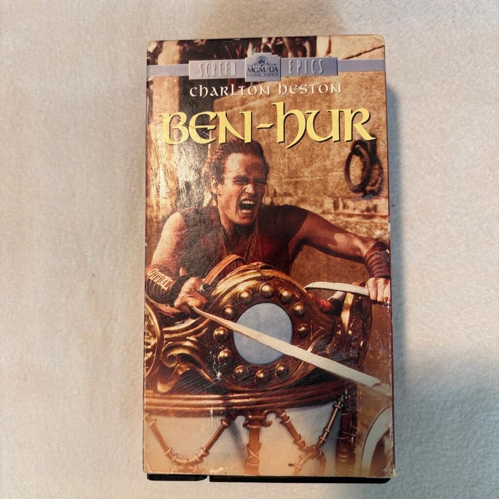 Ben-Hur VHS 2-Tape Set Charlton Heston MGM UA Screen Epics 1959 Film