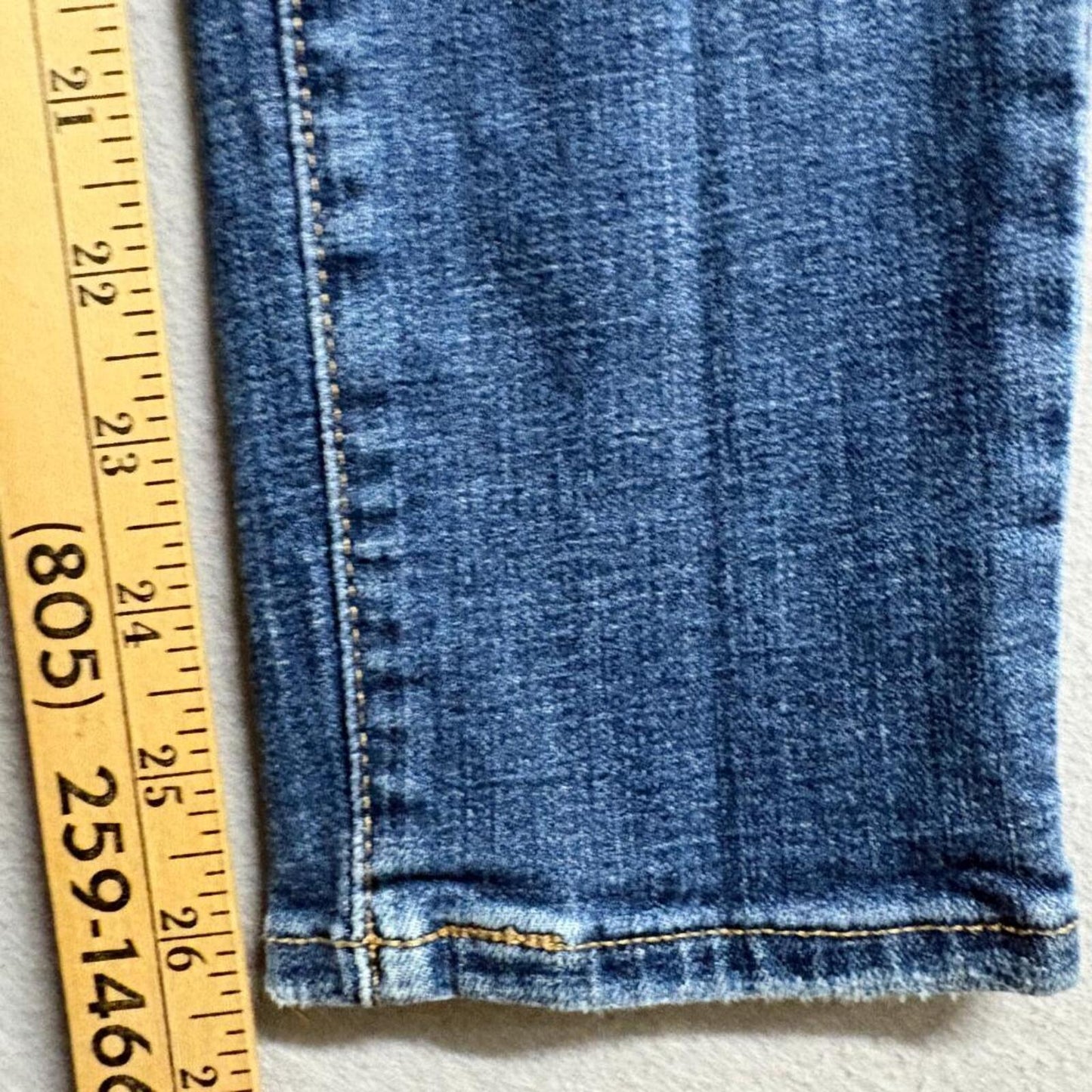 Levis 721 High Rise Skinny Jeans Womens 28x28 Distressed Blue Denim Stretch