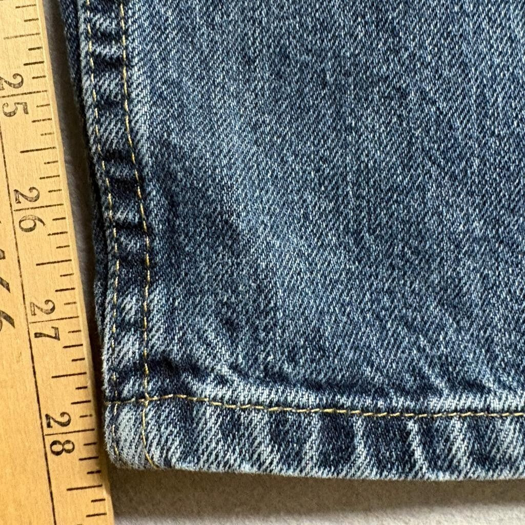 Wrangler Authentics Mens Jeans 28x30 Blue Denim Straight Leg 100% Cotton