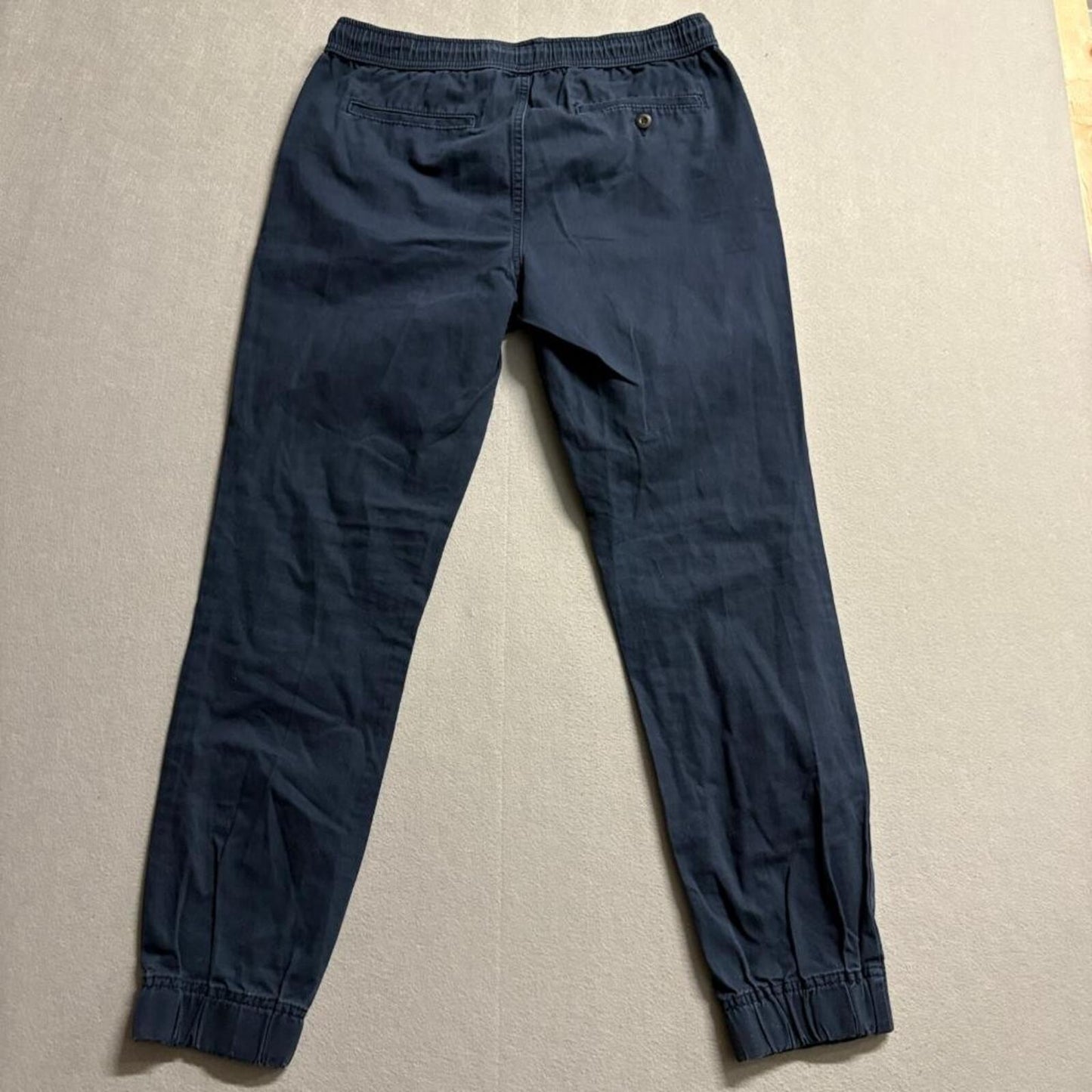 Aeropostale Jogger Pants Mens Small Navy Blue Cotton Elastic Waist Drawstring