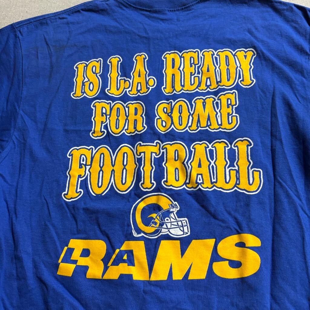 Los Angeles Rams Welcome Back T-Shirt Mens XL Blue Delta Pro Weight NFL