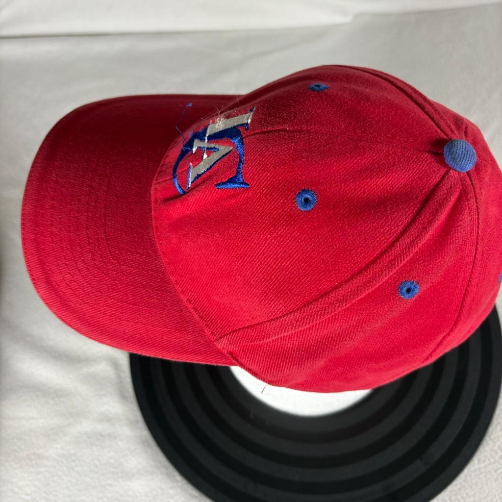 Vintage Los Angeles Clippers NBA Elevation Strapback Hat Red Blue Cap One Size