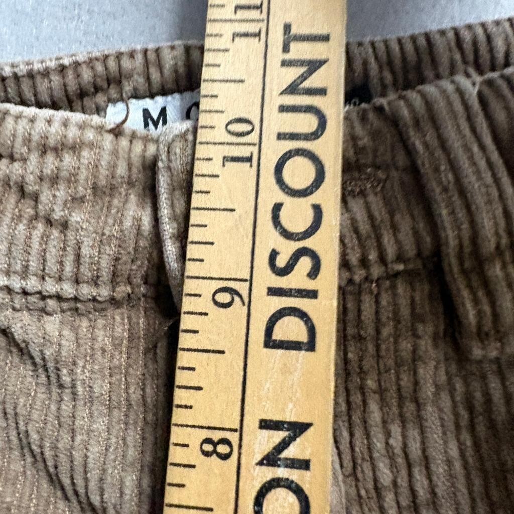 Motel Rocks Corduroy Pants Womens XXS Brown Wide Leg High Rise 100% Cotton