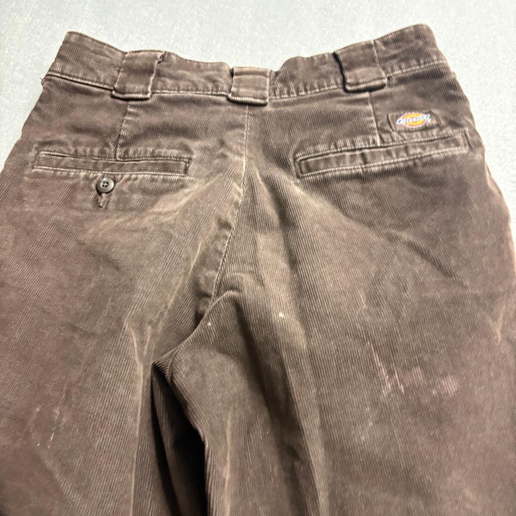Dickies Boys Corduroy Pants Size 28x32 Brown Regular Fit Stretch Workwear