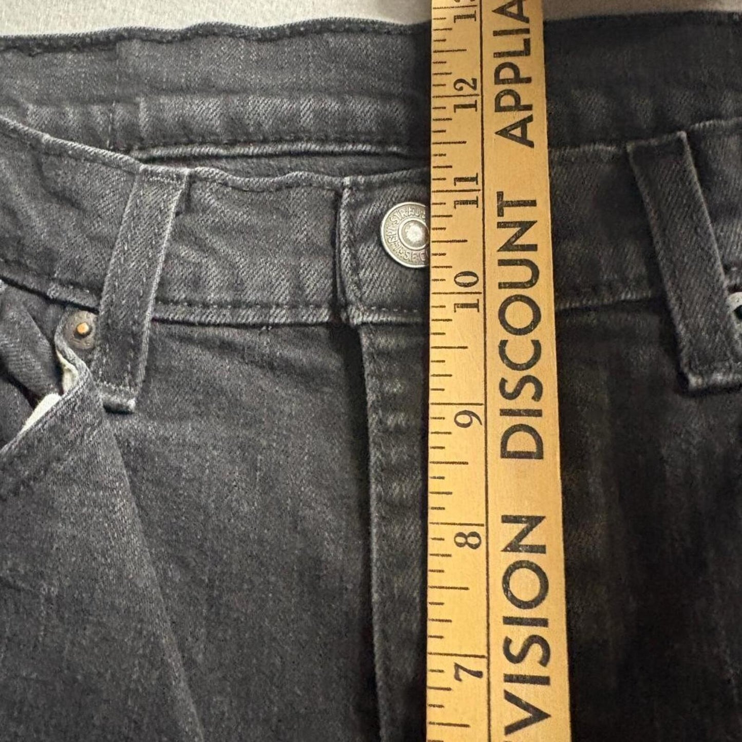 Levis 505 Regular Fit Jeans Mens W36 L30 Black Denim Straight Leg Pants