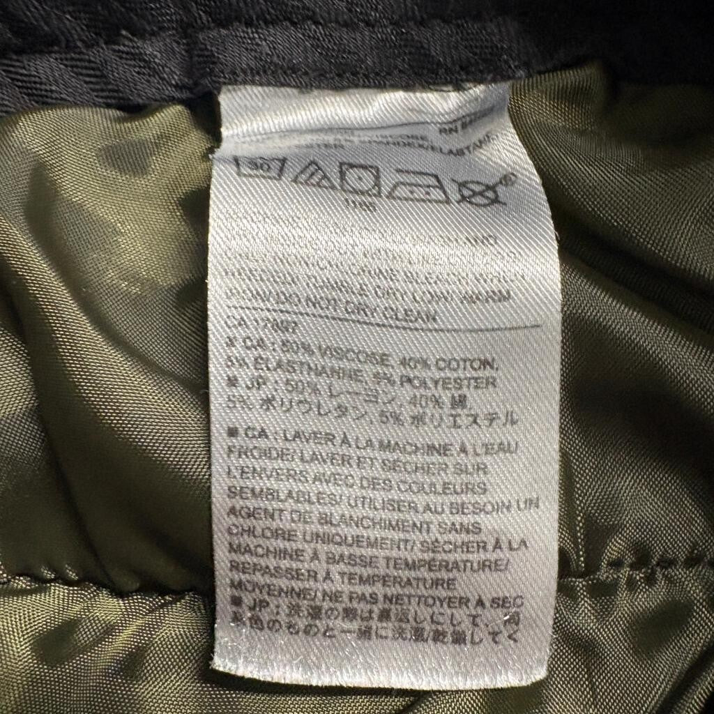 Banana Republic Sloan Curvy Fit Pants Womens 10 Olive Green Ankle Crop Stretch