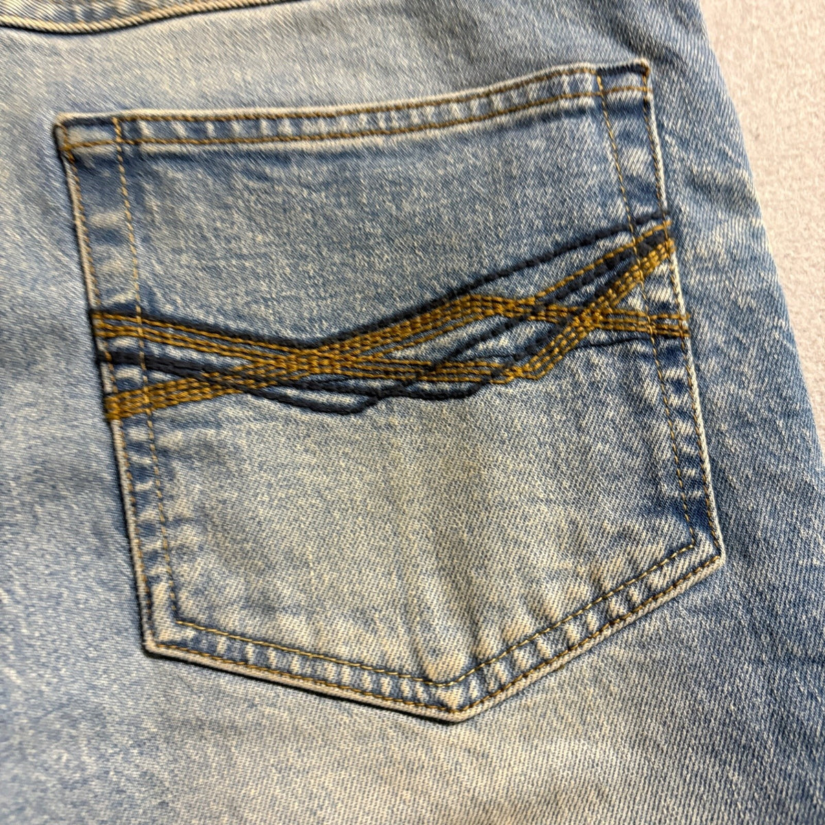 Rank 45 Mens Jeans Size 30x32 Blue Denim Straight Leg Stretch Made in Egypt