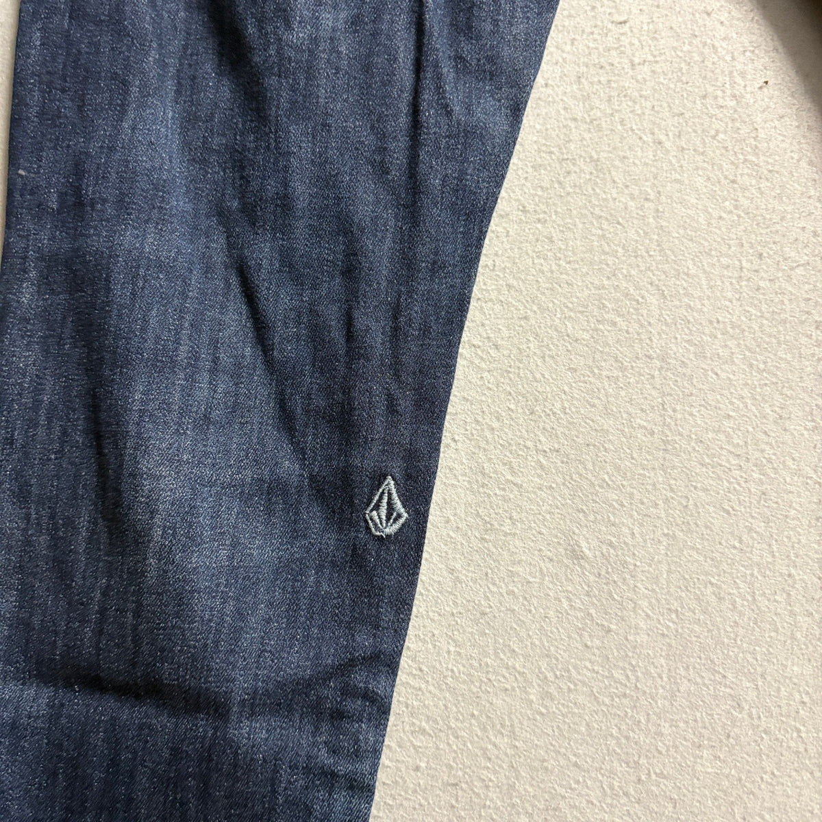 Volcom 2x4 Skinny Jeans Mens 32x31 Dark Wash Denim Skate Stretch Pants