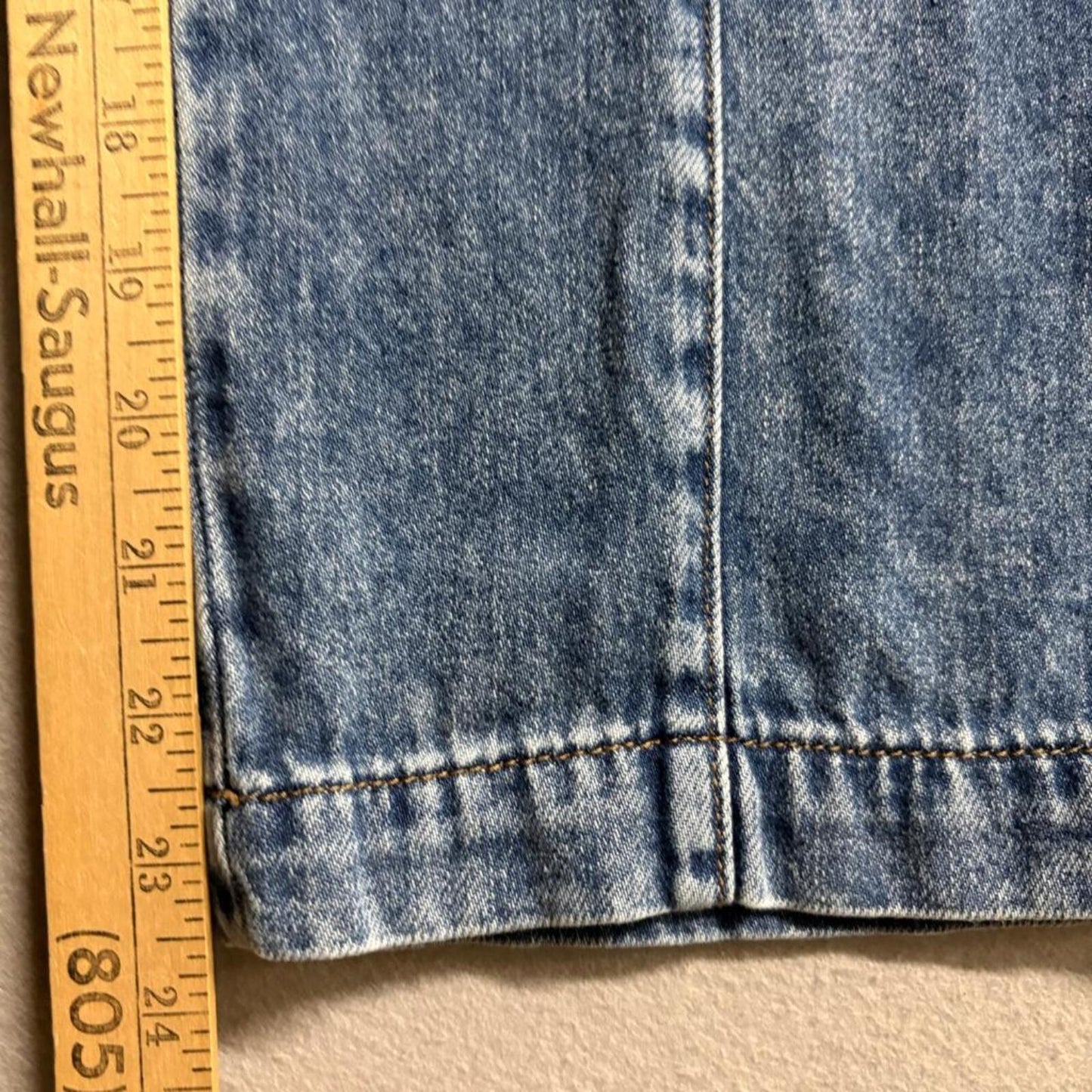 Loft Outlet Petite Jeans Womens Size 8P Blue Acid Wash Wide Leg Crop Denim