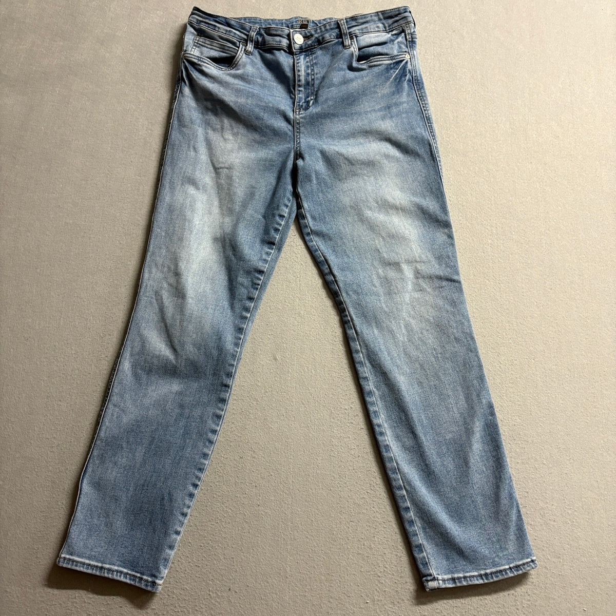 Kut from the Kloth High Rise Ankle Slim Straight Leg Jeans Womens Size 14 Blue