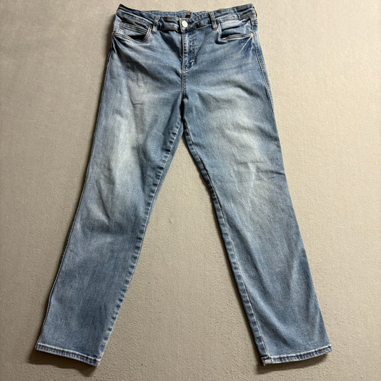 Kut from the Kloth High Rise Ankle Slim Straight Leg Jeans Womens Size 14 Blue