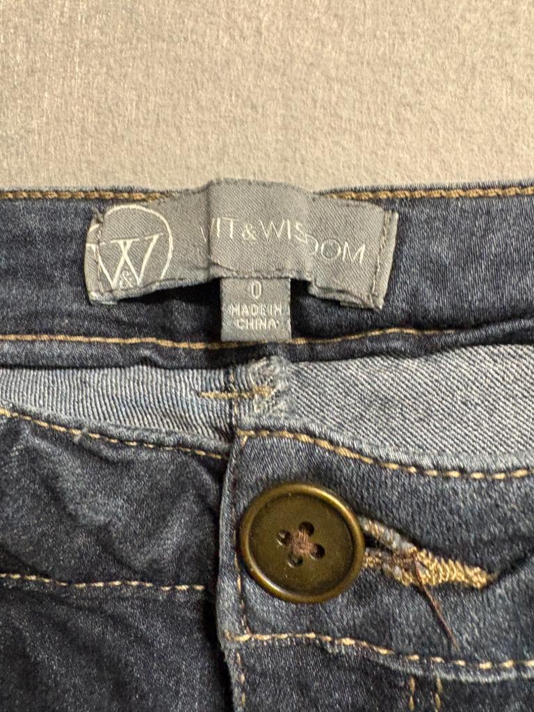 Wit & Wisdom Skinny Jeans Womens Size 0 Dark Wash Stretch Blue Denim