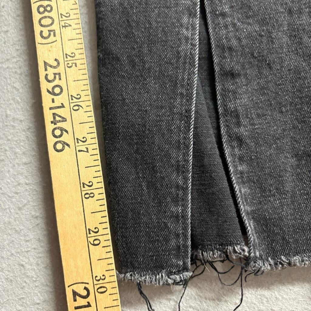 Abercrombie & Fitch Curve Love Skinny High Rise Jeans Womens 30/10R Black Raw