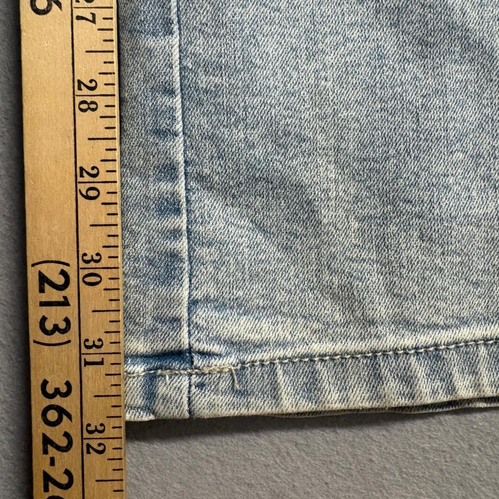 Madden NYC Womens Wide Leg Cargo Jeans Light Wash Rhinestone Accent Size 1X