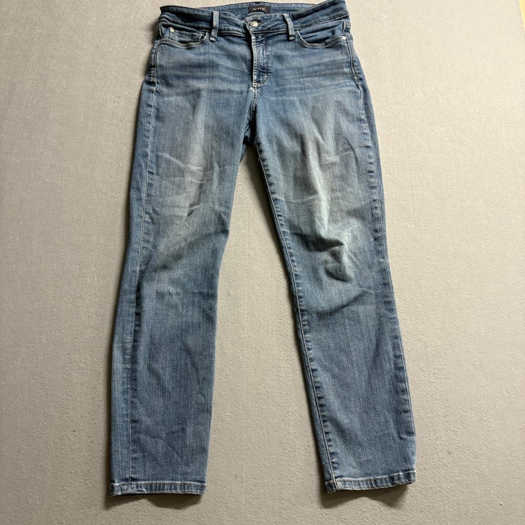 NYDJ Lift Tuck Skinny Jeans Womens Size 10 Blue Denim Ankle Cropped Stretch