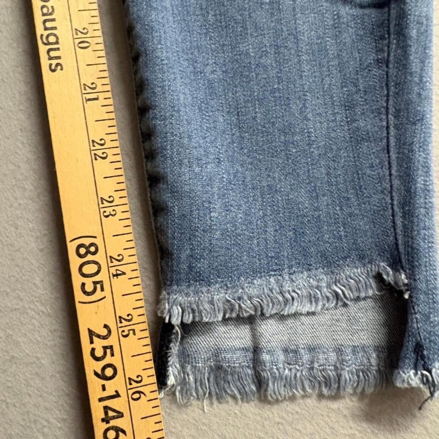 Just Black Denim JBD Distressed Skinny Jeans Womens Size 27 Blue Fringed Step