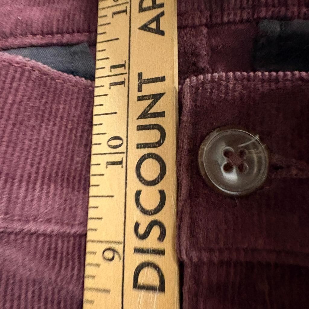 Torrid Corduroy Pants Womens Plus 16S Burgundy Purple Stretch Wide Leg Crop