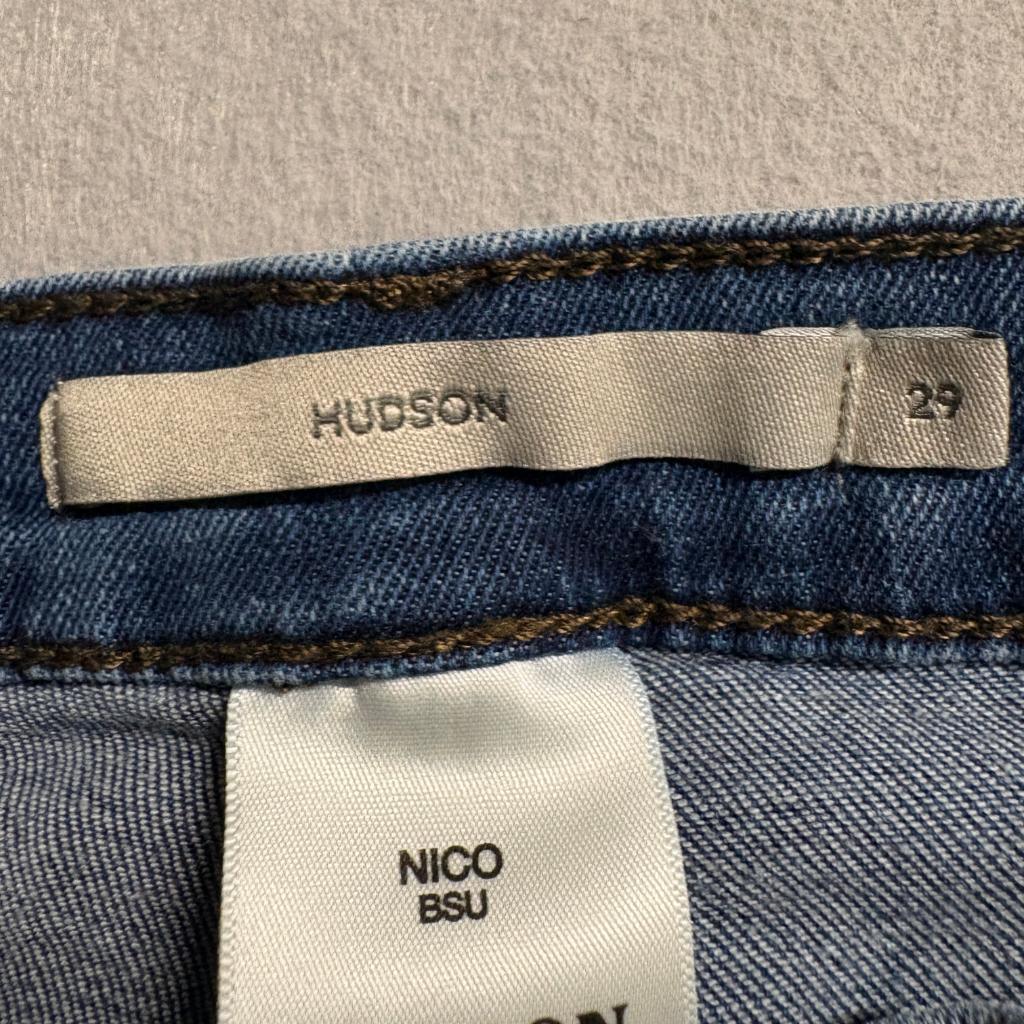 Hudson Nico BSU Maternity Jeans Womens Size 29 Blue Denim Bootcut Elastic Panels