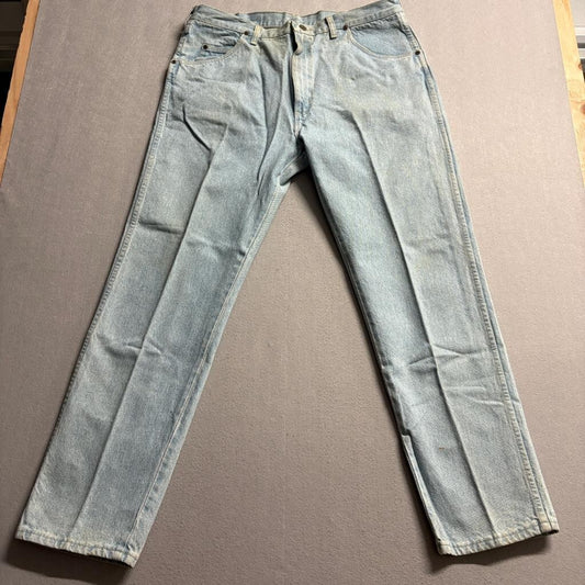 Vintage Wrangler Authentics Jeans Mens 36x32 Made in USA Light Wash Denim