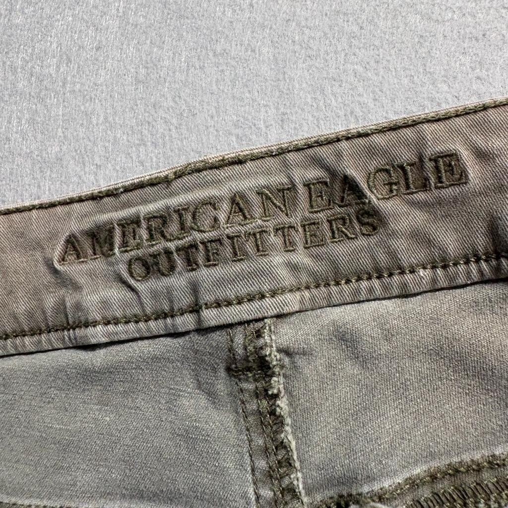 American Eagle Outfitters Pants Womens 12 Regular Green Skinny Utility Seam