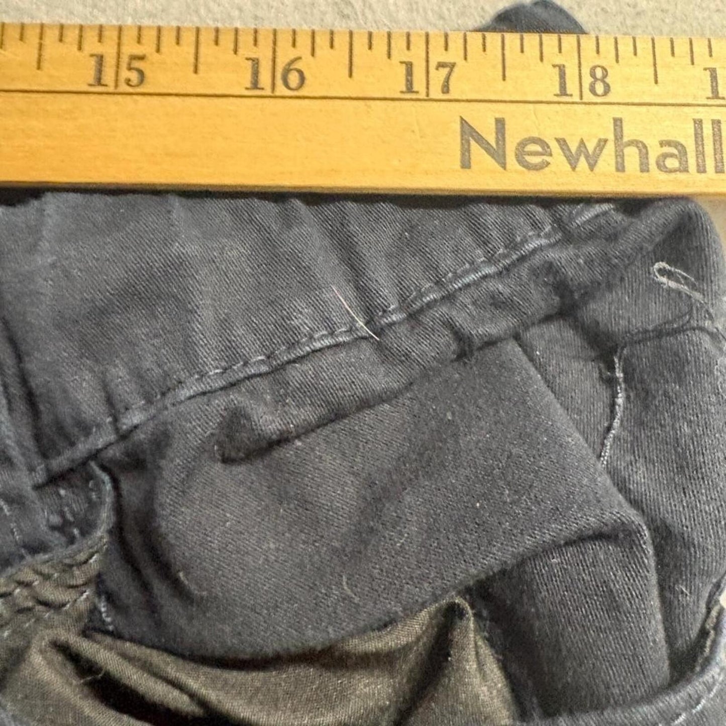 Victorious Mens Moto Jogger Pants 3XL Black Stretch Elastic Waist Zipper Accent