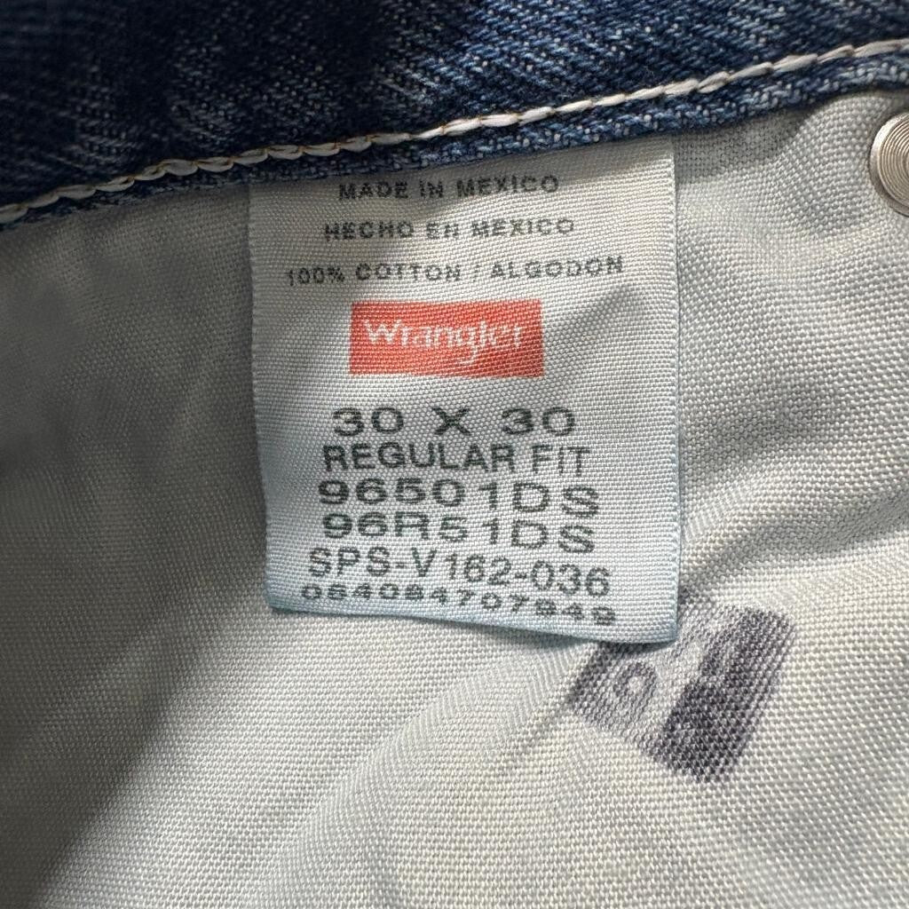 Wrangler Five Star Regular Fit Jeans Mens 30x30 Blue Denim Straight Leg New