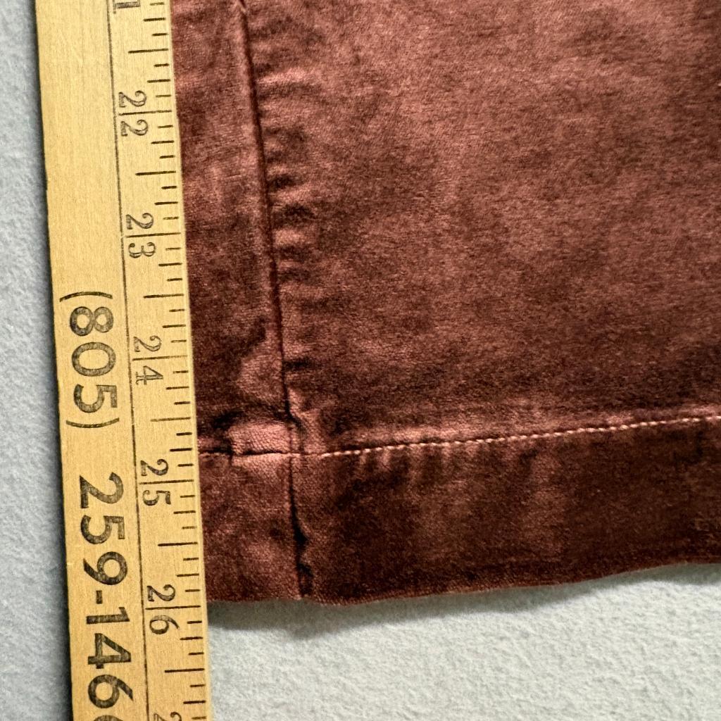 Paige Nellie Wide Leg Velvet Pants Womens Size 23 Brown Velour Stretch Cropped