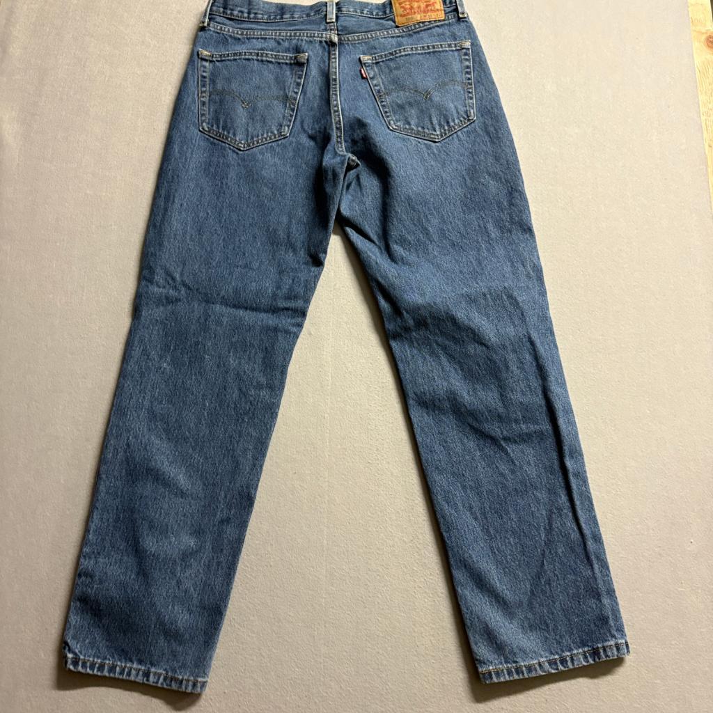 Levis 550 Relaxed Fit Jeans Mens 33x32 Blue Denim Medium Wash Red Tab