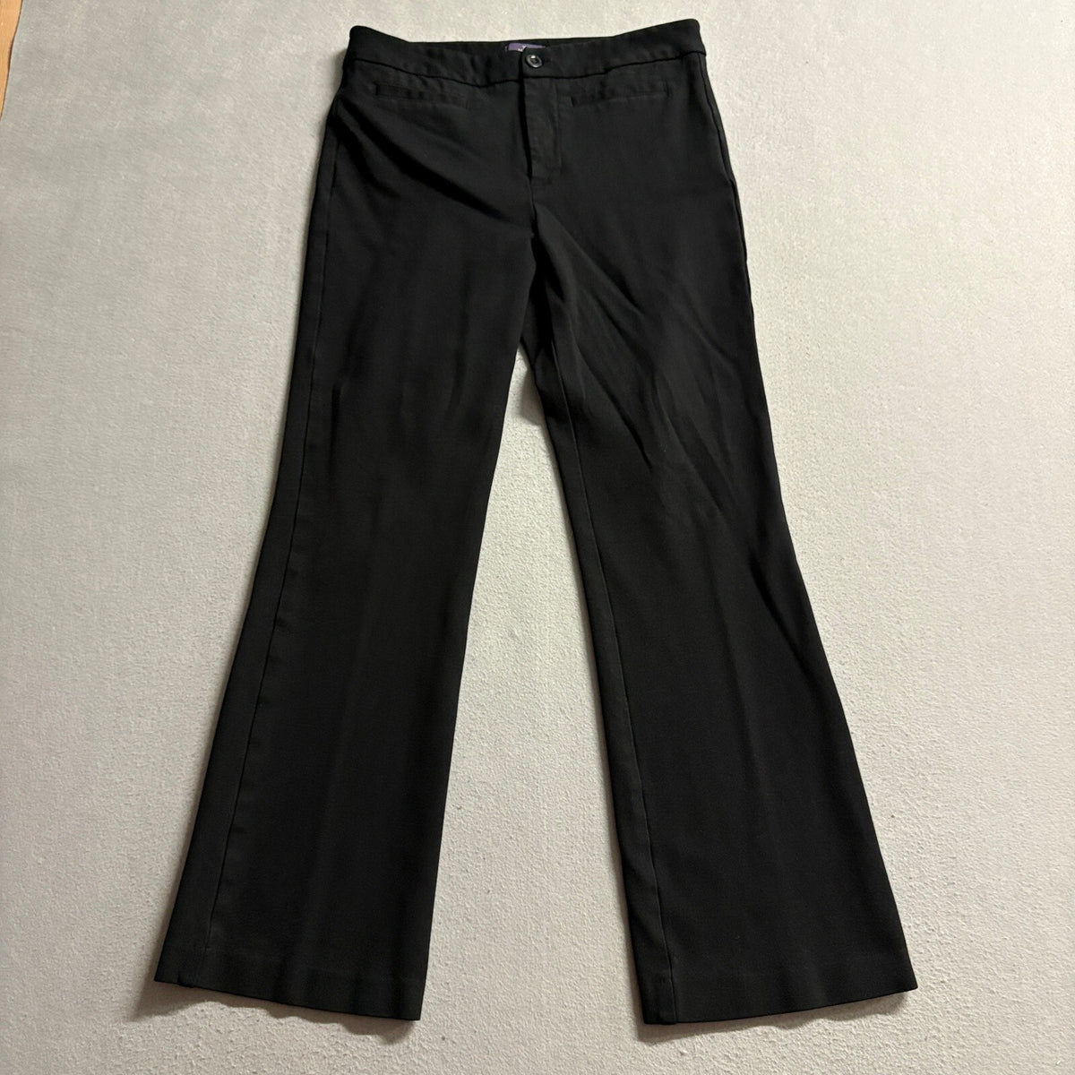 NYDJ Womens Pants 8P Black Ponte Knit Bootcut Stretch Dress Pants Career