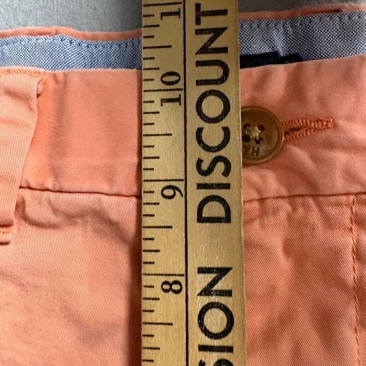 Tommy Hilfiger Mens Chino Shorts Size 32 Coral Peach Pink Flat Front Stretch