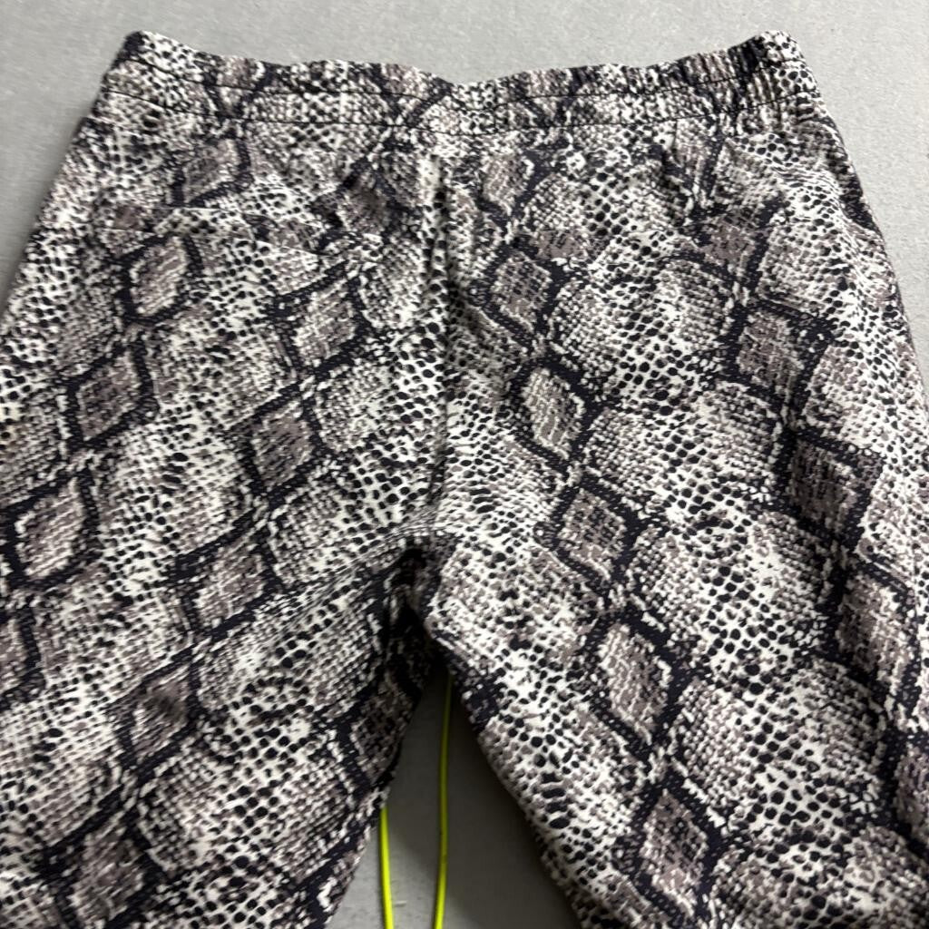Fashion Nova Men Snakeskin Cargo Pants Gray Black Python Print Drawstring