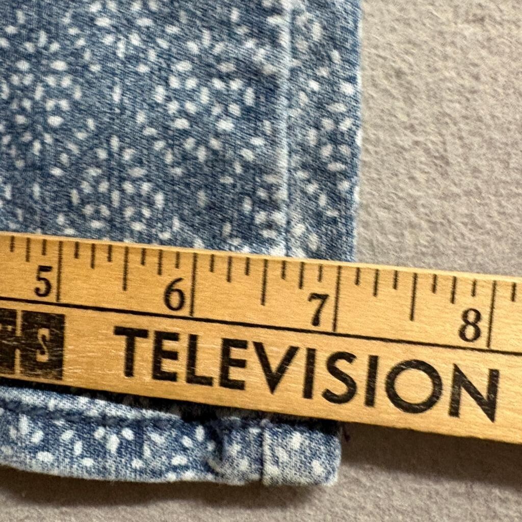Gloria Vanderbilt Amanda Jeans Womens 4P Blue Patterned Stretch Denim Petite