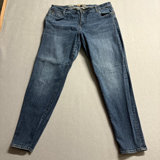 Kut from the Kloth Sienna Skinny Jeans Womens 14W Blue Denim Stretch
