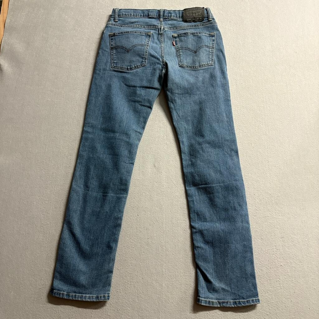 Levis 511 Slim Jeans Boys Size 16 Reg Blue Denim Performance Stretch Pants