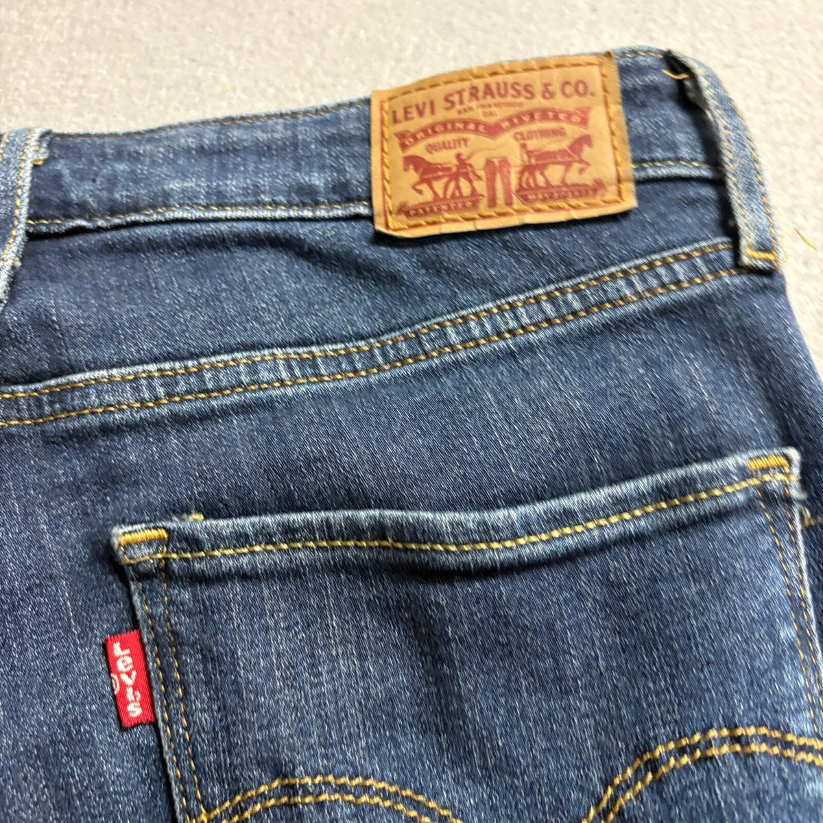 Levi's 721 High Rise Skinny Jeans Womens 29 Distressed Ripped Blue Denim Pants
