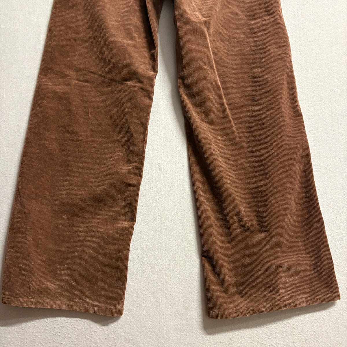 H&M Divided Corduroy Pants Womens Size 10 Brown High Waist Wide Leg Stretch NWT