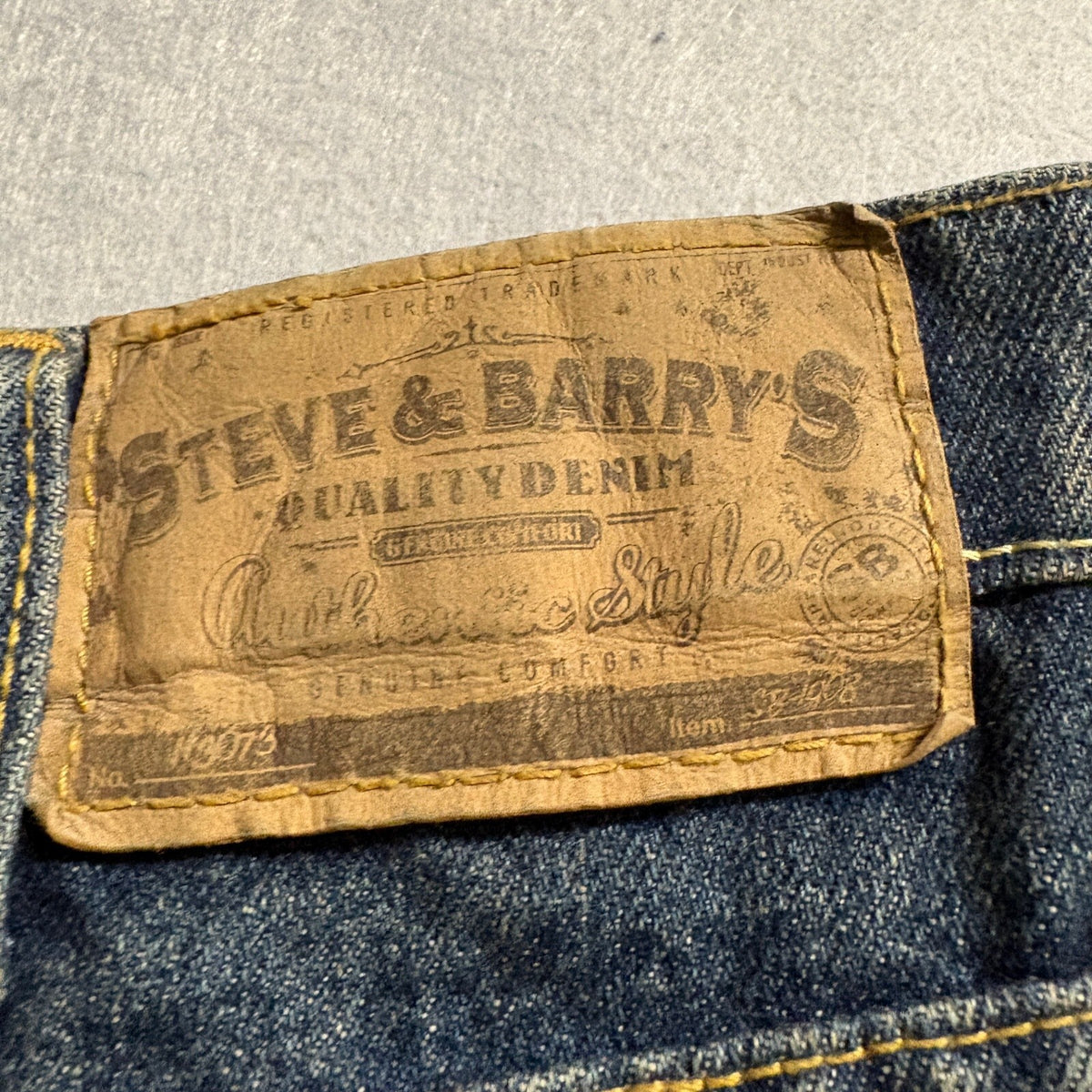 Steve & Barry's Mens Jeans 38x32 Blue Medium Wash Straight Leg Denim 100% Cotton