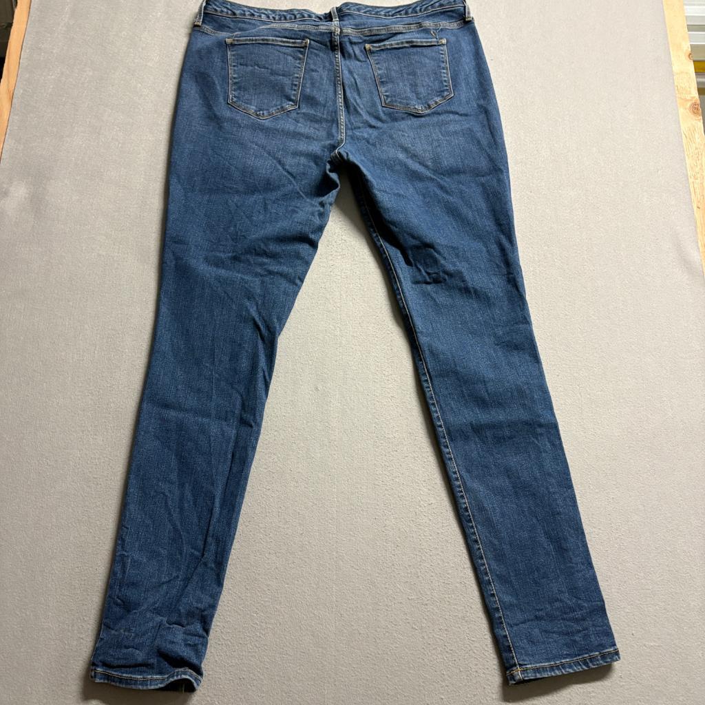 Mossimo Denim Curvy Skinny Jeans Womens 18L Blue Power Stretch High Rise 34