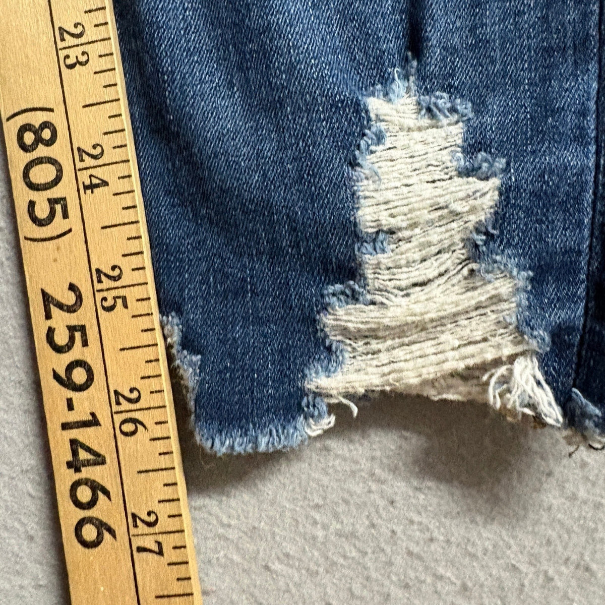 Joe's Jeans Skinny Ankle Womens Size 27 Distressed Raw Hem Blue Denim Stretch