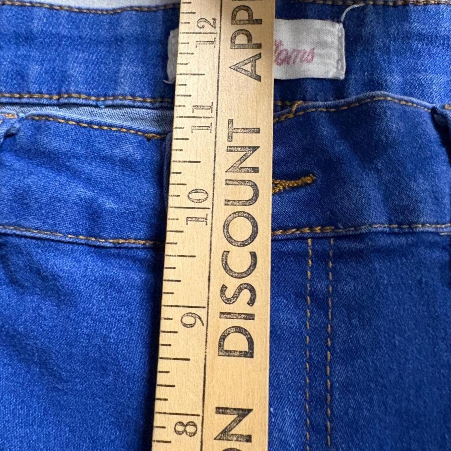 Red Bottoms Cargo Jeans Womens 18 Blue Stretch Denim Skinny Utility Pockets