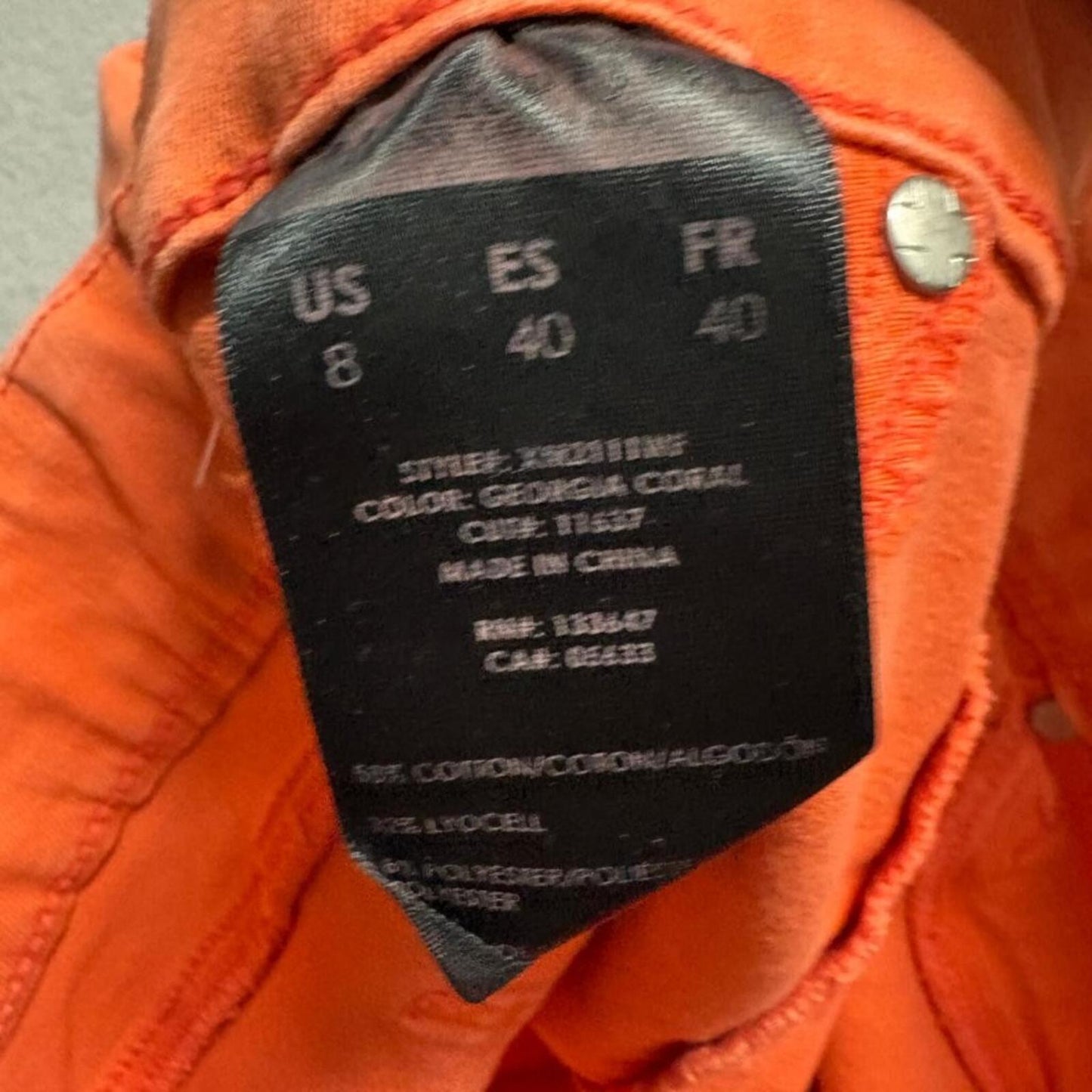Liverpool Los Angeles Georgia Coral Ankle Legging Jeans Womens Size 8/29 Orange