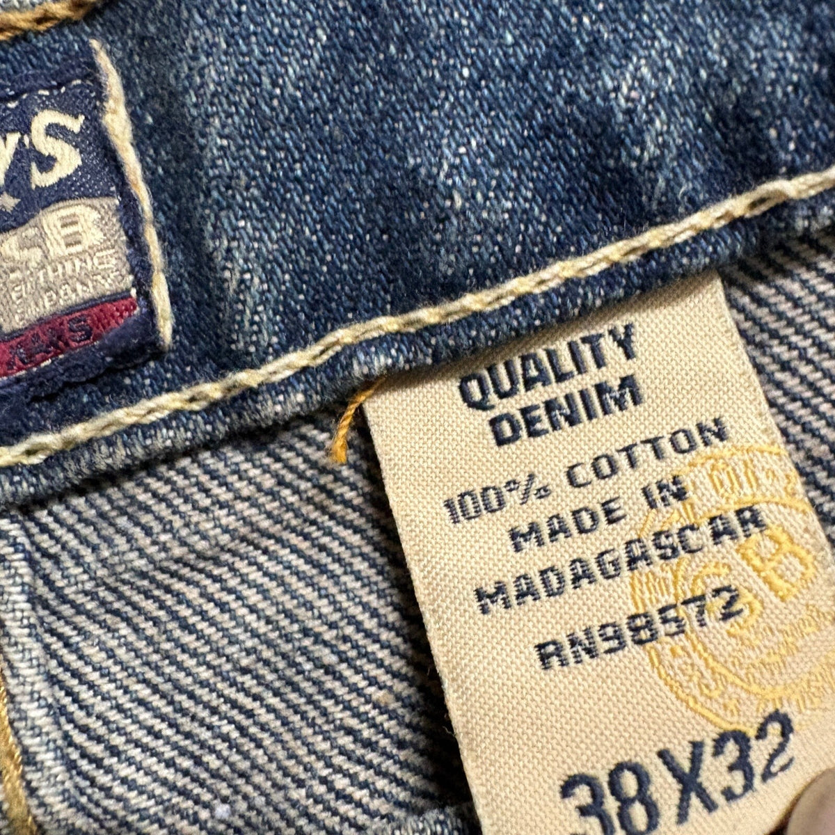 Steve & Barry's Mens Jeans 38x32 Blue Medium Wash Straight Leg Denim 100% Cotton