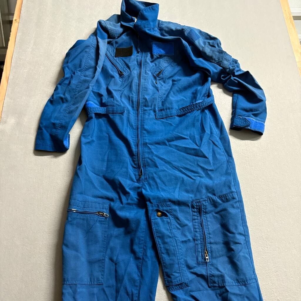 Gibson and Barnes Nomex Flight Suit Blue Size 46 Regular  Pilot Jumpsuit