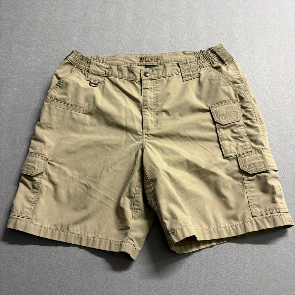 5.11 Tactical Cargo Shorts Mens 32 Tan Beige Ripstop Cotton Utility Hiking