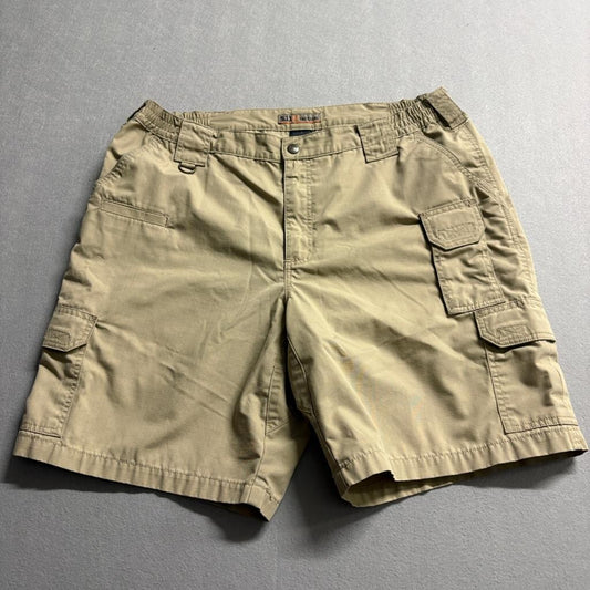 5.11 Tactical Cargo Shorts Mens 32 Tan Beige Ripstop Cotton Utility Hiking