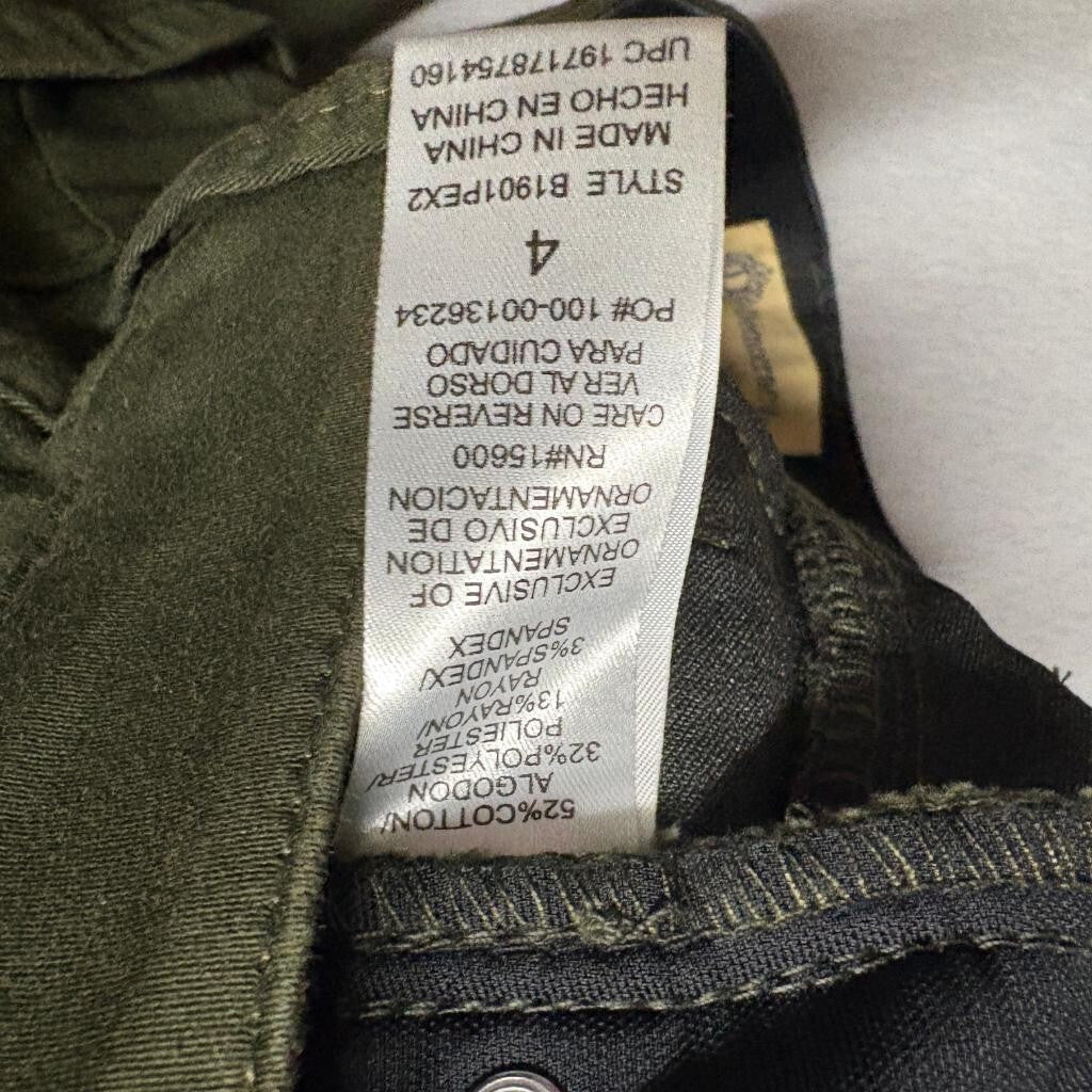 Democracy Ab Technology Straight Leg Pants Womens 4 Olive Green Slimming Mold
