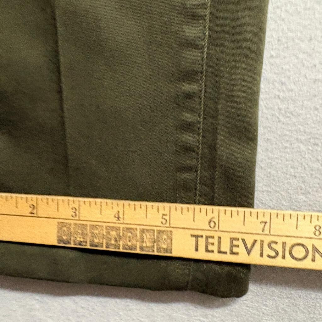 Democracy Ab Technology Straight Leg Pants Womens 4 Olive Green Slimming Mold